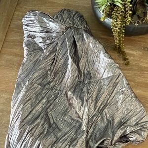 ABS Vintage Metallic Bubble 80s 90s Prom Dress